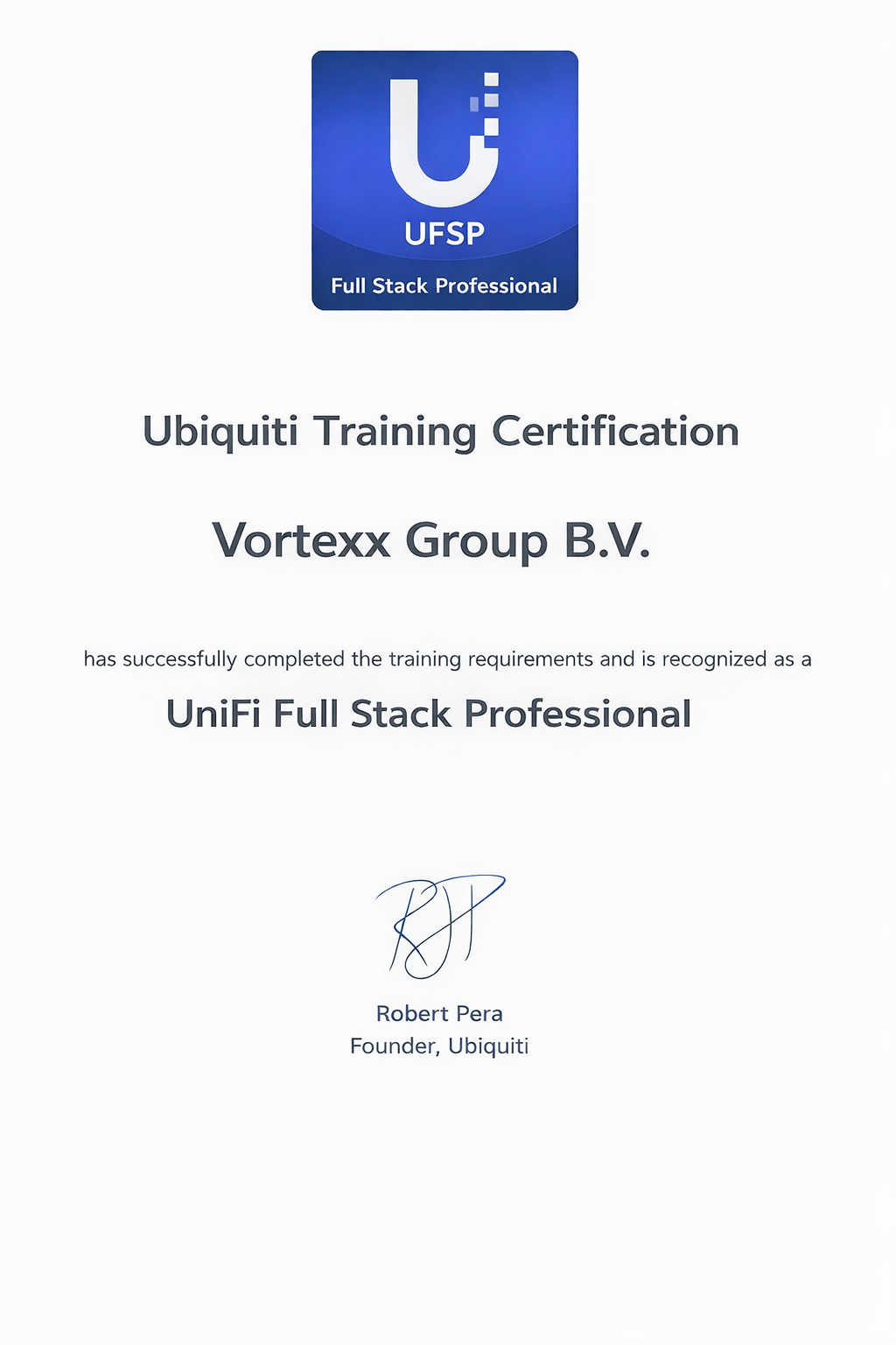 Ubiquiti certificaat
